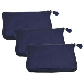 Dark Blue - 3 Pieces Reusable Boutique Shopping Bags