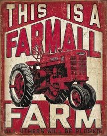 Tin Sign Farmall Farm