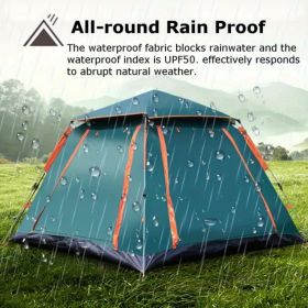 2-3 Person Camping Tent - Foldable Waterproof Tent with 2 Mosquito Net Windows & Carrying Bag