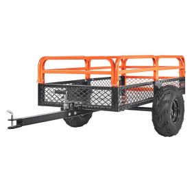 VEVOR Heavy Duty Steel Dump Trailer, 1500-Pound Load Capacity 15 Cubic Feet, with Removable Sides