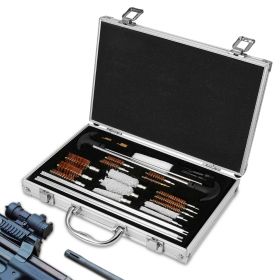 126 Pcs Universal Gun Cleaning Kit - for Pistols, Rifles, Shotguns (Carry Case)