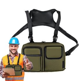 Chest Utility Bag - Pocket Chest Front Pack; Vest Rig Carry Waist Bag; Chest Vest Pouch - Sports Bag