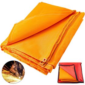 VEVOR 10 x 10 Ft Welding Blanket Orange Fiberglass Blanket Portable Fiberglass Fire Retardant Blanket Welding Mat Welding Fireproof Thermal Resistant