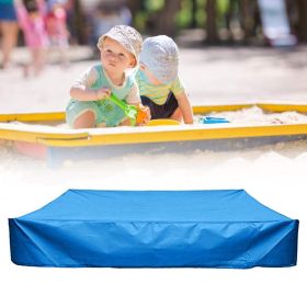 Sandbox Cover, Square Protective Cover for Sand and Toys Away from Dust and Rain, Sandbox Canopy with Drawstring (Color: Blue, size: 150*150cm)