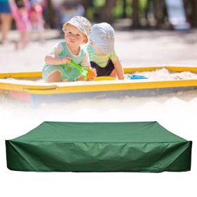 Sandbox Cover, Square Protective Cover for Sand and Toys Away from Dust and Rain, Sandbox Canopy with Drawstring (Color: Green, size: 180*180cm)