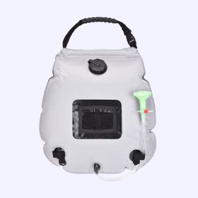 20L Solar Heating Outdoor Portable Shower Bag w/ Switchable Shower Head (Color: White)