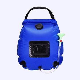 20L Solar Heating Outdoor Portable Shower Bag w/ Switchable Shower Head (Color: Blue)