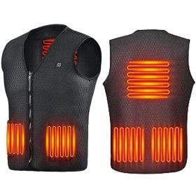 Heat Jacket Vest 3 Heating Gear Adjustable USB Heated Vest Warm Heat Coat Vest (size: M)