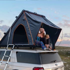 Trustmade Black Hard Shell Rooftop Tent with Roof Rack Scout Plus Series (Color: BlackGrey)