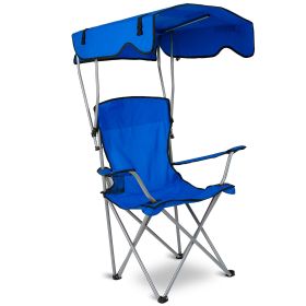 Foldable Beach Canopy Chair (Color: Blue)