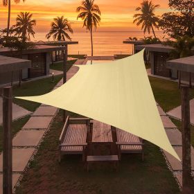 Artpuch Custom Size Beige Sun Shade Sail Triangle Canopy 185 GSM Durable Fabric UV Block Awning for Outdoor Patio Garden Backyard (Customized Availabl (Color: Beige, size: 06'x15')