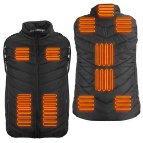 Heated Vest Electric USB Jacket Men Women Heating Coat Thermal Body Warmer Wear with 3 Temperature Levels (size: XXL)