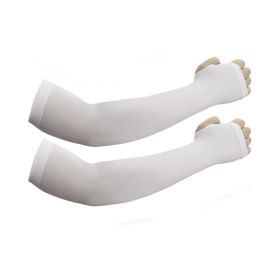 Sun Protection Cooling Compression Arm Sleeve (Color: White)