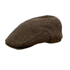 Maxwell Cotton Flat Cap Hat (Color: Tan)