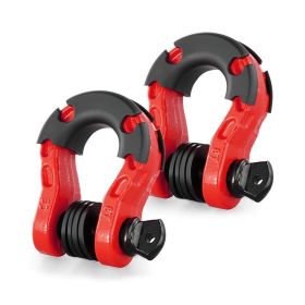 Heavy Duty Off Road Vehicle D-Ring Recovery Shackle for Jeep Truck (Type: Towing Accessories, Color: Red)