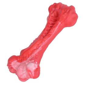 Dog Chew Toy Dog Teething Toy Dog Chew Bone with Beef Flavor Suitable for Aggressive Chewers Small Medium Large Dogs (Type: Red_S)